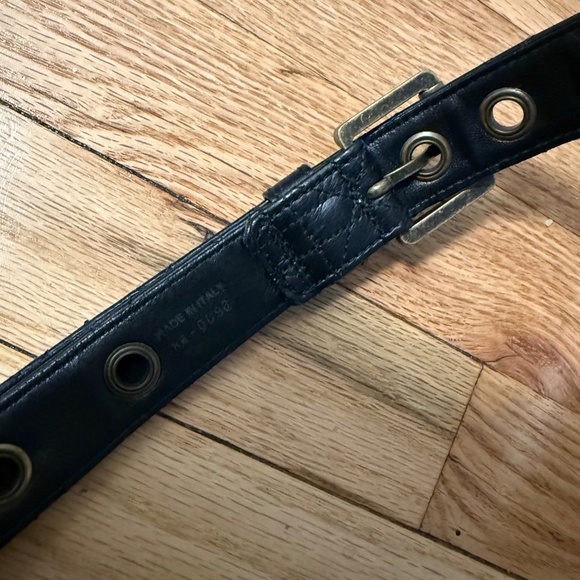Dior Cannage Leather Belt Black Gold Sz 80 New main image 9